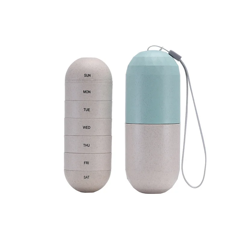 Переносная медицинская коробка для таблеток на 7 дней пластиковая хранения