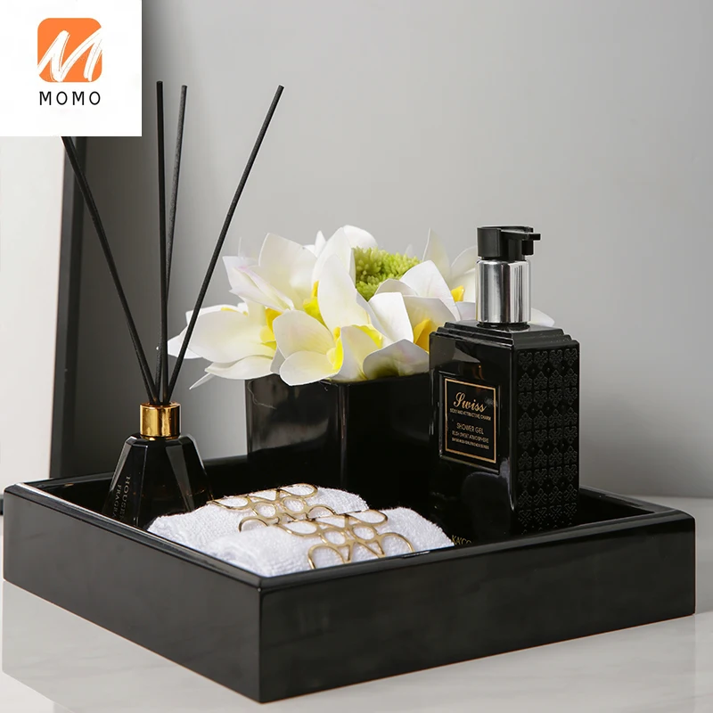 

Model Room Aromatherapy Tray Decoration Hotel Toilet Wash Basin Body Lotion Bathroom Decoration Light Luxury Soft Decoration