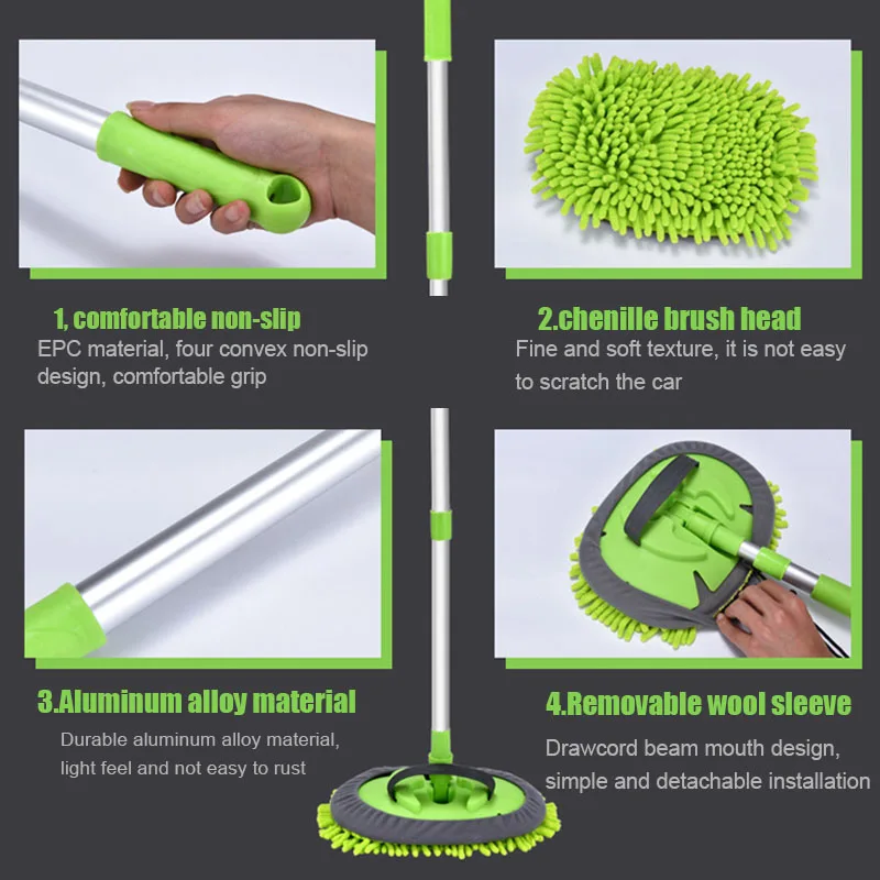 Новая выдвижная щетка для мытья автомобиля многофункциональная удаления пыли
