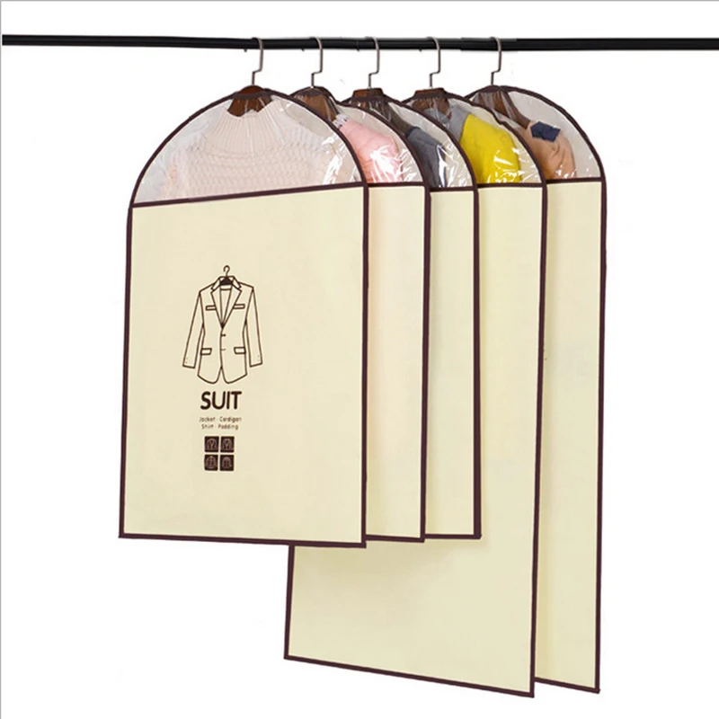 1 шт. черный чехол для пальто одежды костюма Пыленепроницаемая вешалка защита