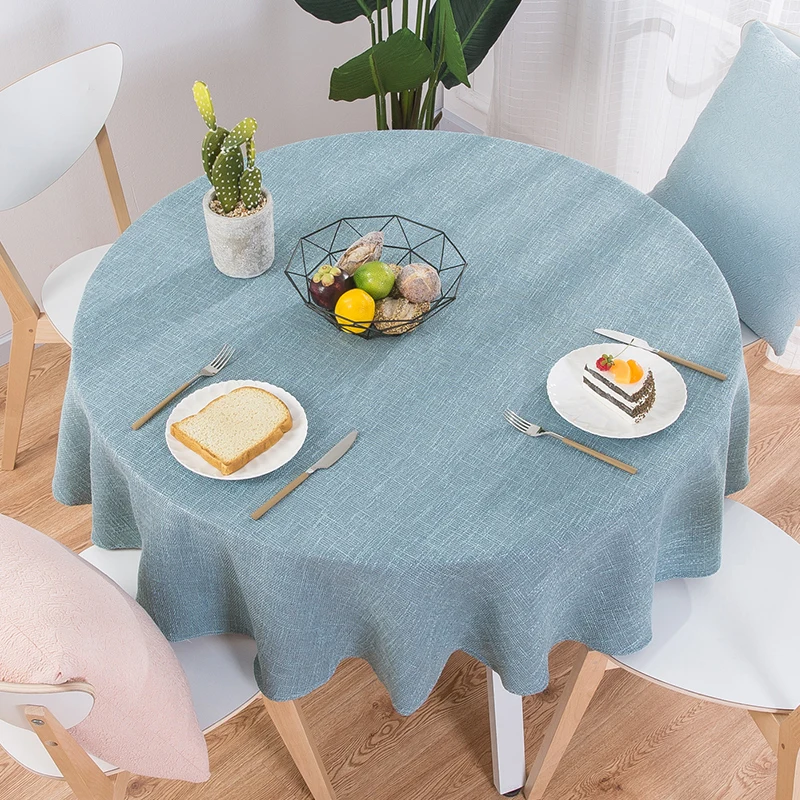 RZCortinas Table Cloth Round Wedding Party Cover Cotton Linen Tablecloth Nordic Tea Coffee Tablecloths Home Kitchen Decor | Дом и сад