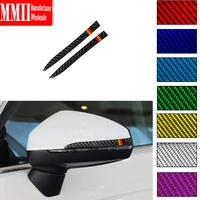 for audi a3 2014 2019 multiple color carbon fiber rear view mirror trim strip anti collision scratch stickers car accessories