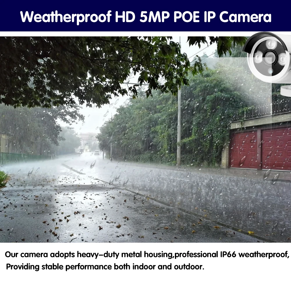 HCVAHDN 8CH 5MP POE NVR Xmeye CCTV система 4.0MP Крытый Открытый PoE IP камера IR ночного видения комплекты видеонаблюдения