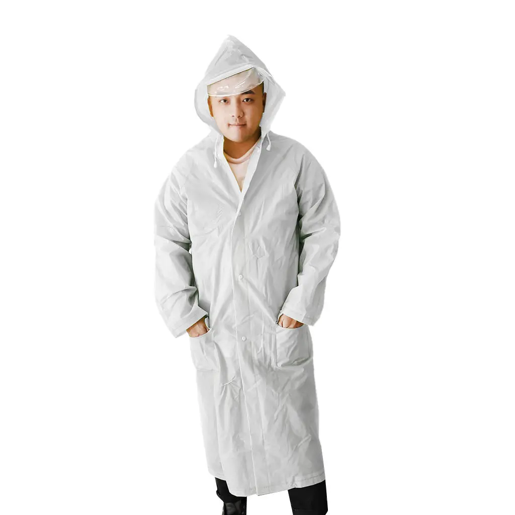 

Perfeclan Rain Ponchos Hooded Raincoat Jacket Rainsuit Jacket Outdoor Rain Cover with Raincoat Storage Bag Camping Tools