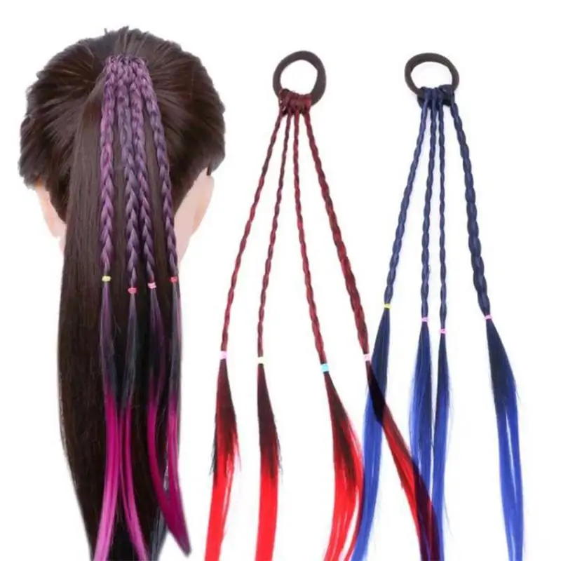 Diadema trenzada para ni&ntilde;a, banda de goma Simple, accesorios para el cabello, para ni&ntilde;a peluca, herramientas para trenzar el cabello, decoraci&oacute;n para la cabeza-1