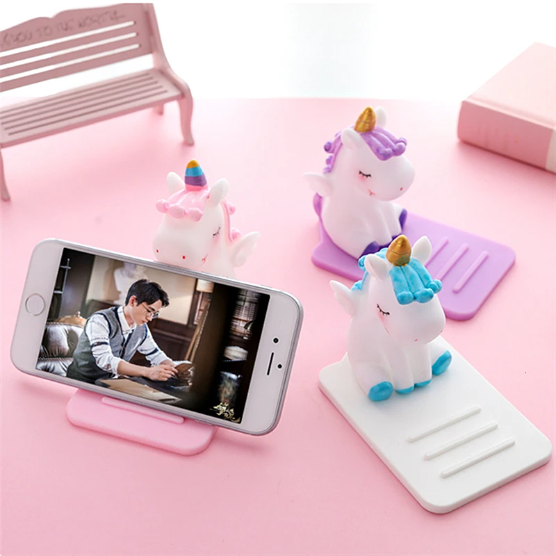 Универсальный Противоскользящий держатель для телефона милый мультяшный