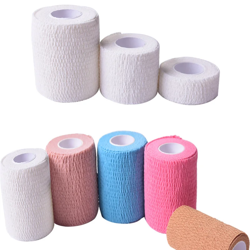 

CX-Multi-size Self Adhesive Elastic Bandage Knee Finger Ankle Palm Shoulder Athletic Wrap Tape First Aid Tool For Knee Support