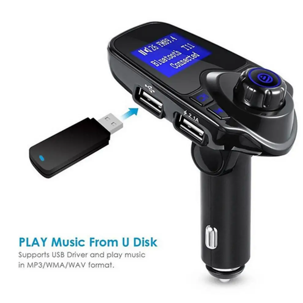 ЖК беспроводной Bluetooth Автомобильный fm передатчик MP3 музыкальный плеер комплект