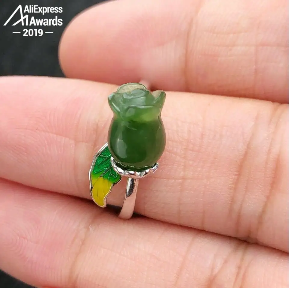 Кольцо женское из серебра 925 пробы с изумрудом | Украшения и аксессуары