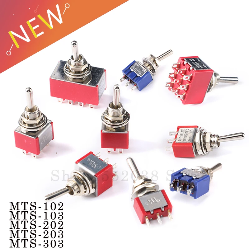 6A 120VAC mini 2 положение ON 1 5 10 10|Выключатели| |