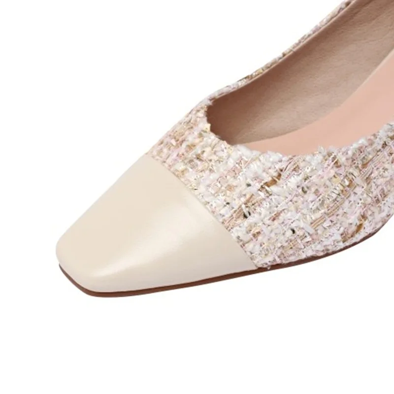 LOVEXSS Women Pumps Suede Square High Heel Shoes Real Leather Lady Size 33-43 Comfortable Professional Women's 2020 | Обувь