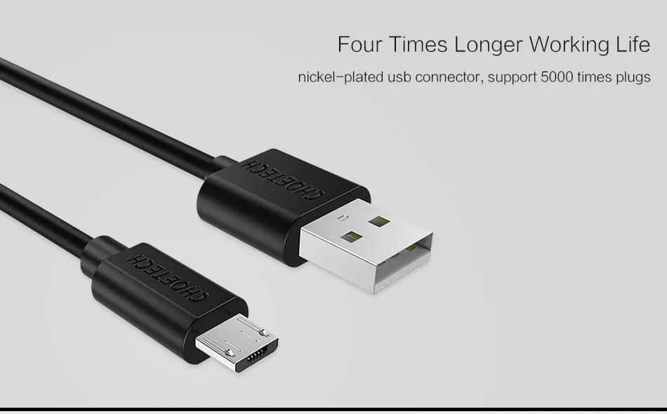 CHOETECH Micro USB кабель 2.4A Быстрая зарядка USB кабель для передачи данных для samsung Xiaomi huawei Tablet Androi мобильный телефон usb зарядный шнур