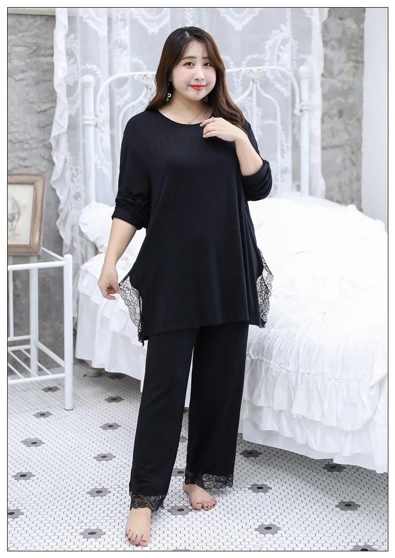 Новинка 2021 осенне-зимние женские пижамные комплекты больших размеров свободные