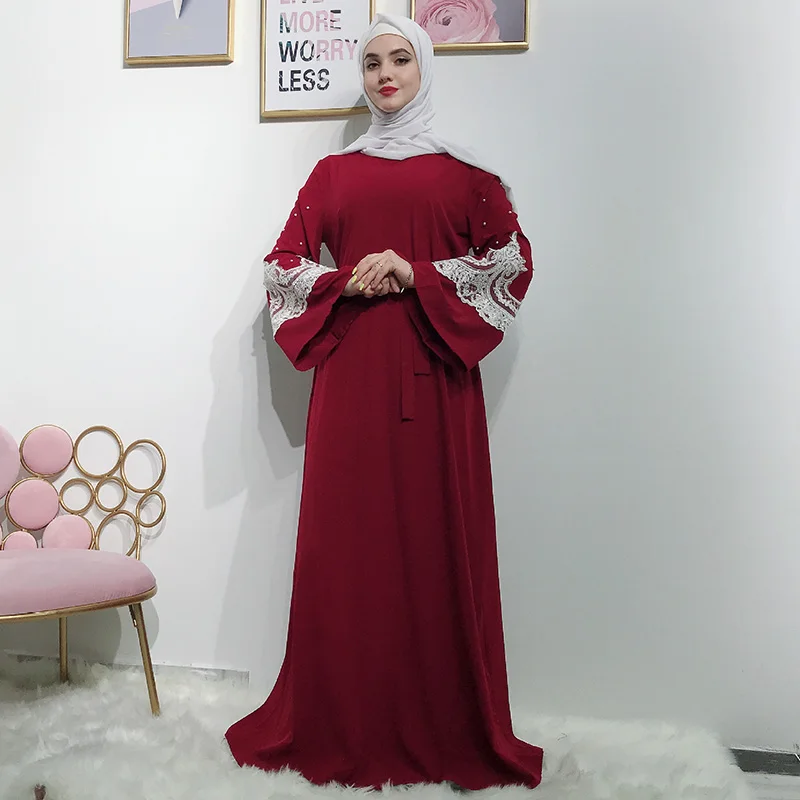 Abaya модная монохромная Женская длинная юбка в стиле Саудовской Аравии