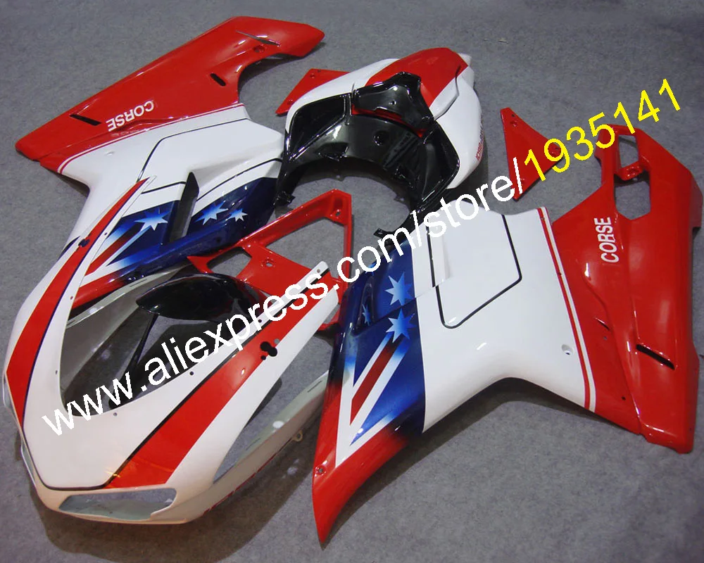 

Мотоциклетный капот для Ducati 848 1098 2007 - 2011 1098S 1198 комплект кузова обтекатель 07 08 09 10 11 (литье под давлением)