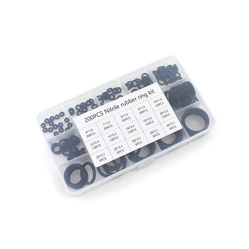 200 шт. резиновое уплотнительное кольцо набор ассортимента уплотнительных колец