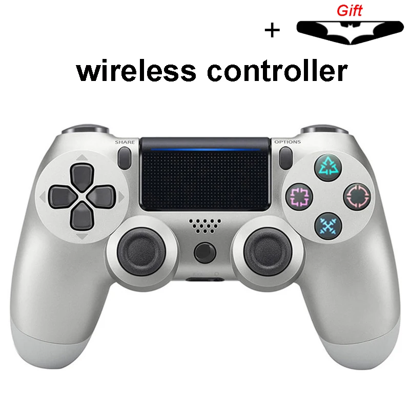 wireless Silver Bluetooth беспроводной/проводной джойстик для PS4 контроллер подходит для mando ps4 консоль для Playstation Dualshock 4 геймпад для PS3 - Цвет: wireless Silver