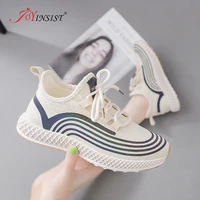 casual shoes female ladies flats vulcanized shoes canvas stretch fabric sneakers women shoes woman platform lace up 2022 new