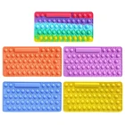 Новый силиконовый кошелек с эффектом пуш-пузырьков, стационарная сумка, сенсорный большой пенал, чехол-карандаш, Simpl, диммер, Непоседа, игрушки, детские игровые школьные принадлежности