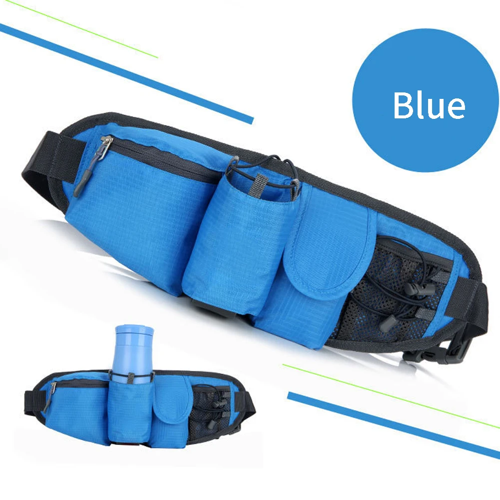 

Large Capacity Outdoor Running Pouch Waist Bag Sports Reusable Climbing Hiking Zipper Bottle Holder Gym Adjustable Strap Fitness