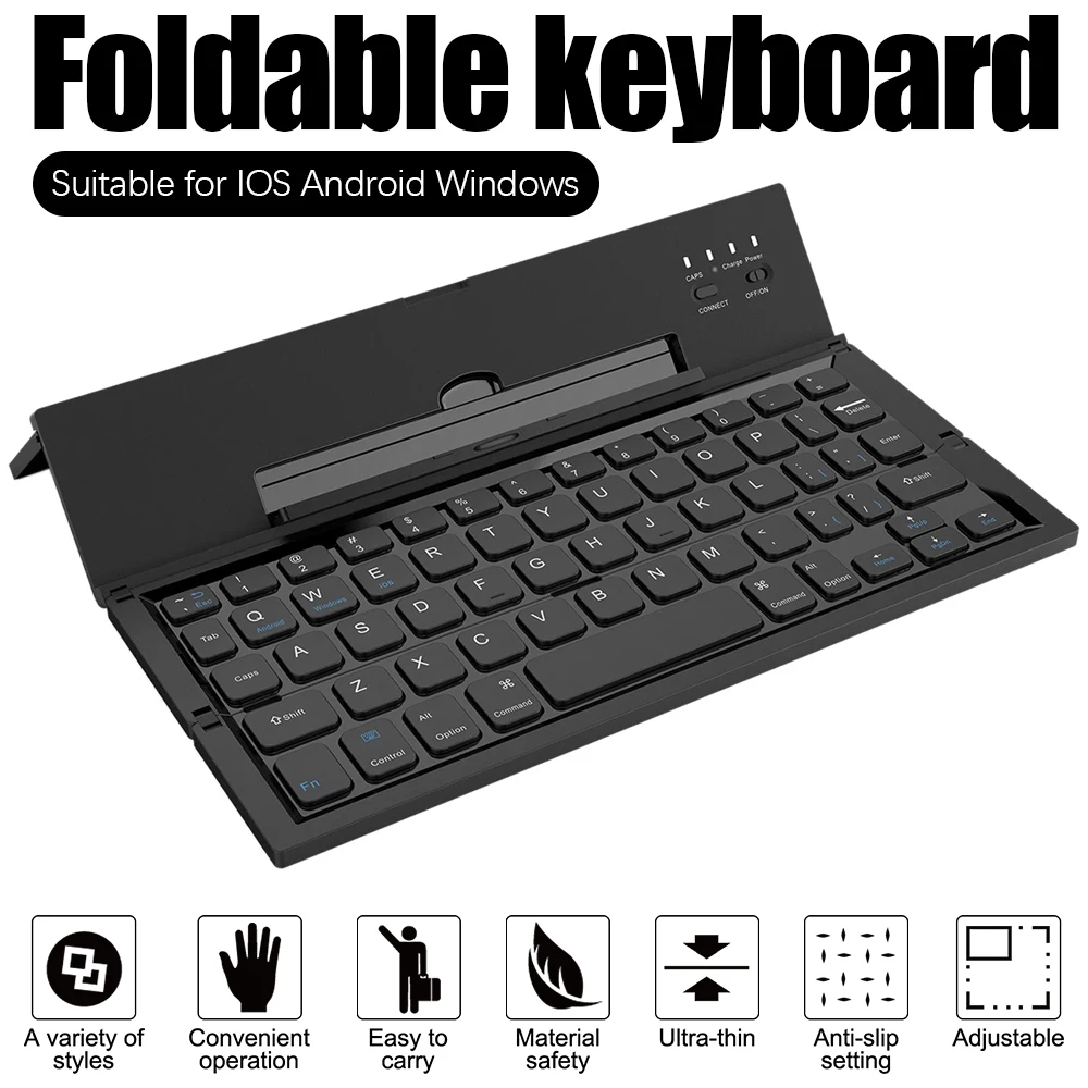 

New Foldable BT Keyboard Wireless Ultra Slim Portable Pocket Keyboard Compatible With IOS Android Windows Smart Phone