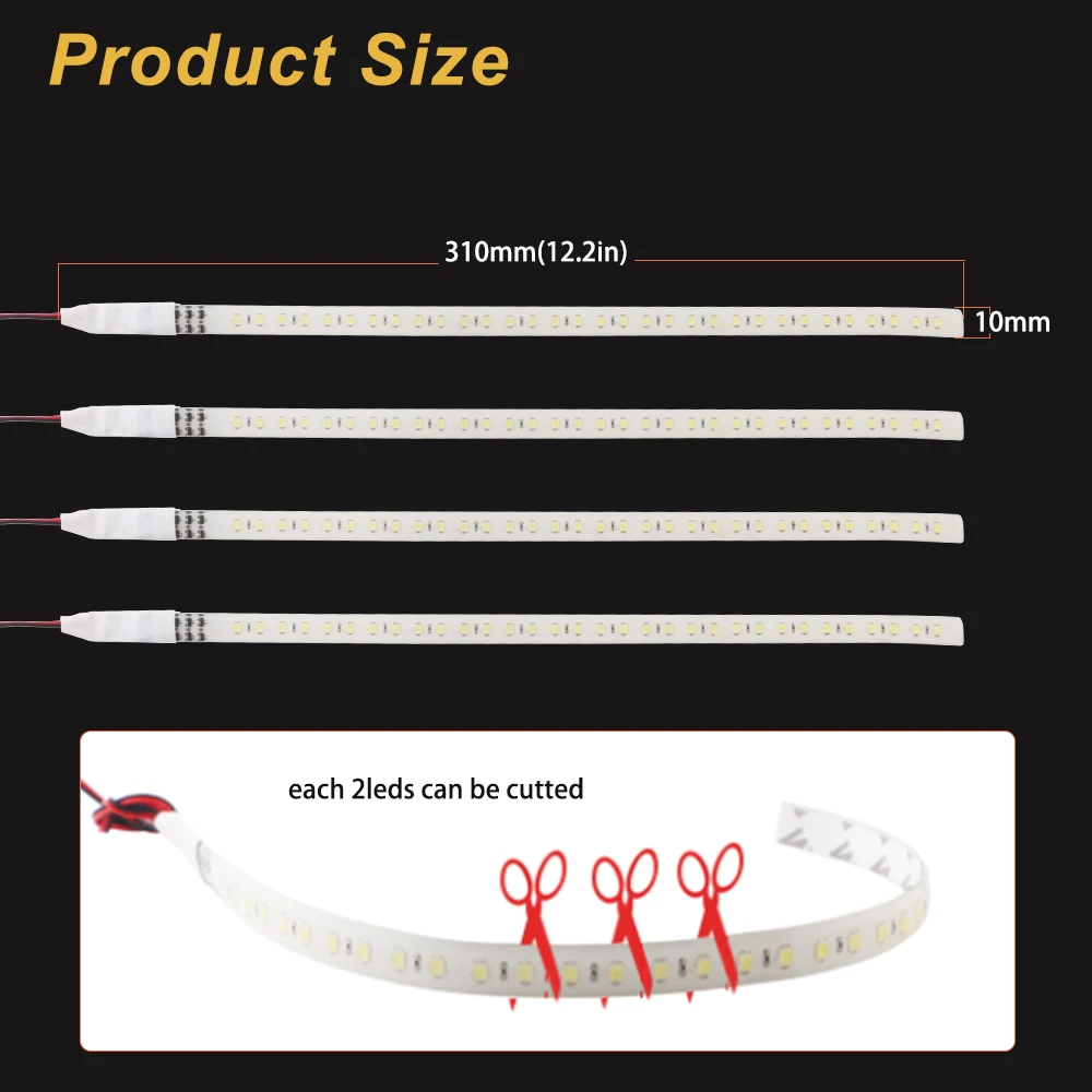 10 шт. 30 см Светодиодные ленты светильник s Гибкая Knight Rider флэш-Underglow