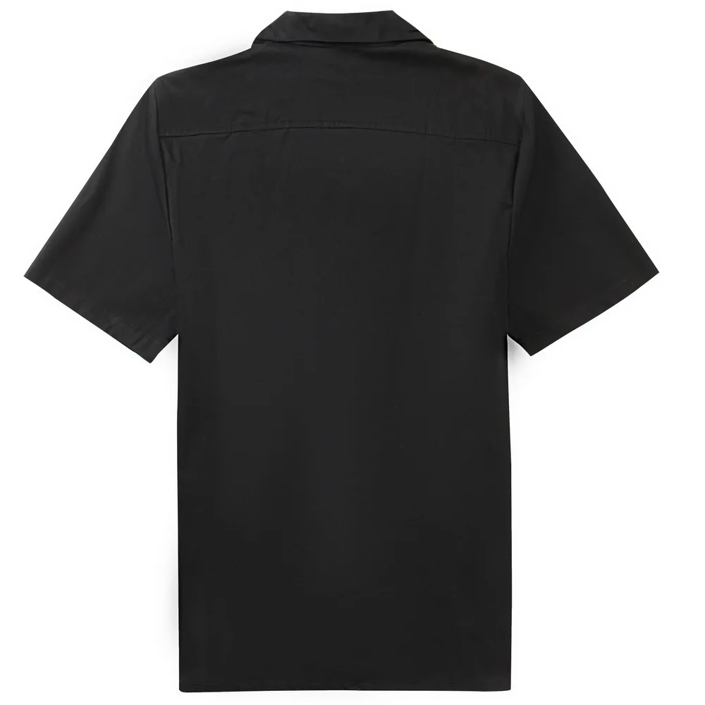 

Summer Snake Print Stitching Men's Cotton Single Breasted Short Sleeve Shirt