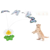 electric cat toy butterfly rotating dog teaser stick funny kitten toys interactive puppy goods outdoor steel wire pets toy