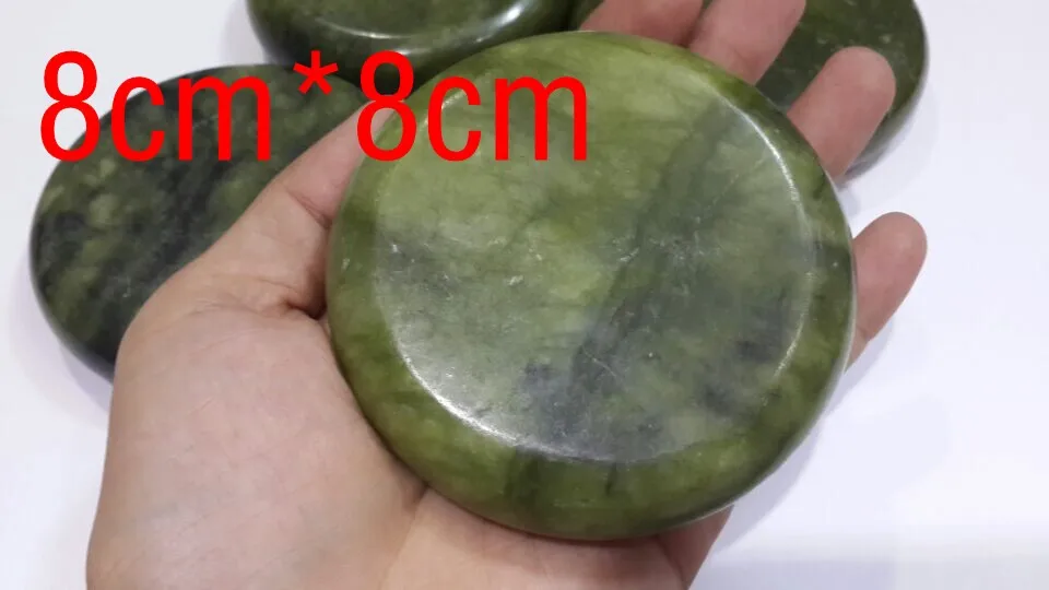 4 шт. набор зеленый нефрит горячий спа камень для массажа эфирное масло массажный