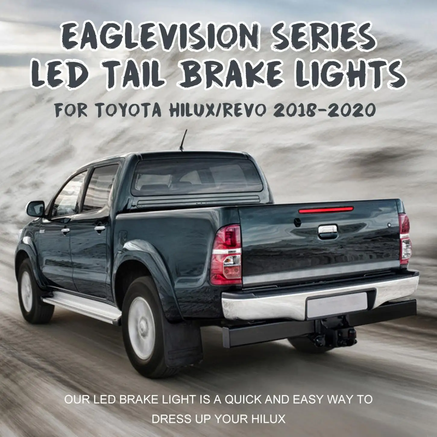 

Car High Positioned Mounted Additional Rear Third Brake Light Tail Light Assembly Stop Lamp Fit for Hilux REVO 2018-2020