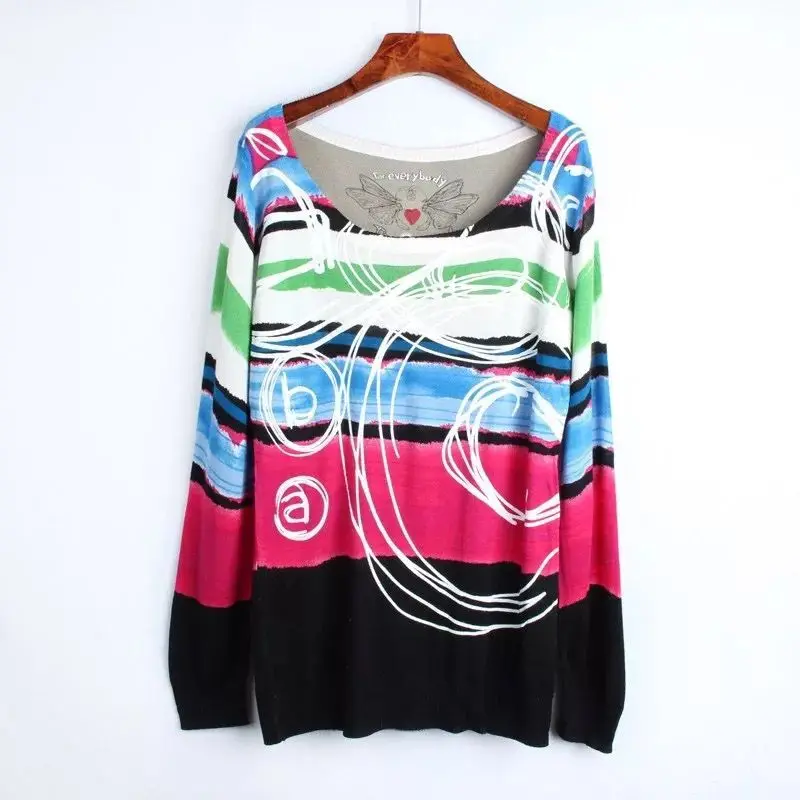 6 DESIGUAL испанские весенние и осенние тонкие средние и длинные вязаные свитера xs-xxl - Цвет: 6