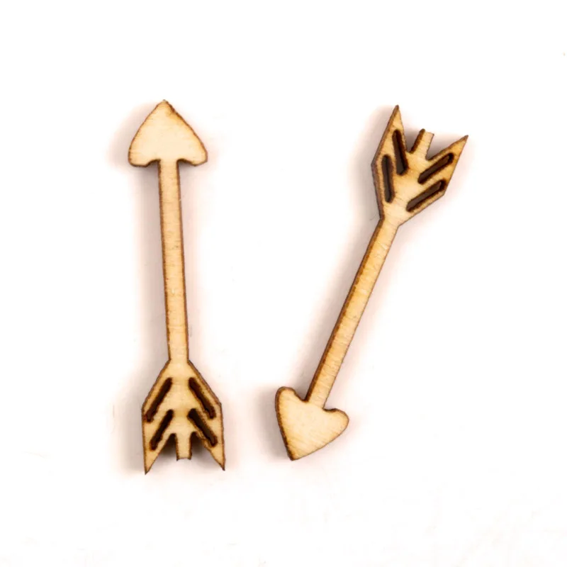

Wood Arrow Pattern Handmade Wooden Crafts Accessory Home Decoration Scrapbookings DIY Embellishment 7x33mm 50pcs
