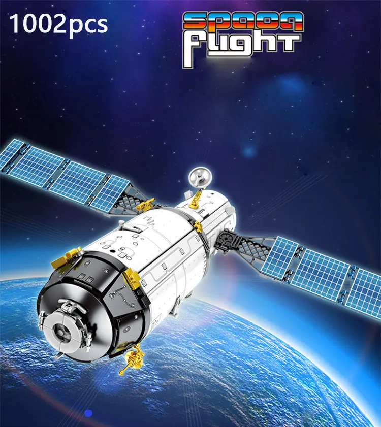 

1002Pcs Space Explorer Test platform Block Set Manned Spacecraft Model Building Brick Toy For Children