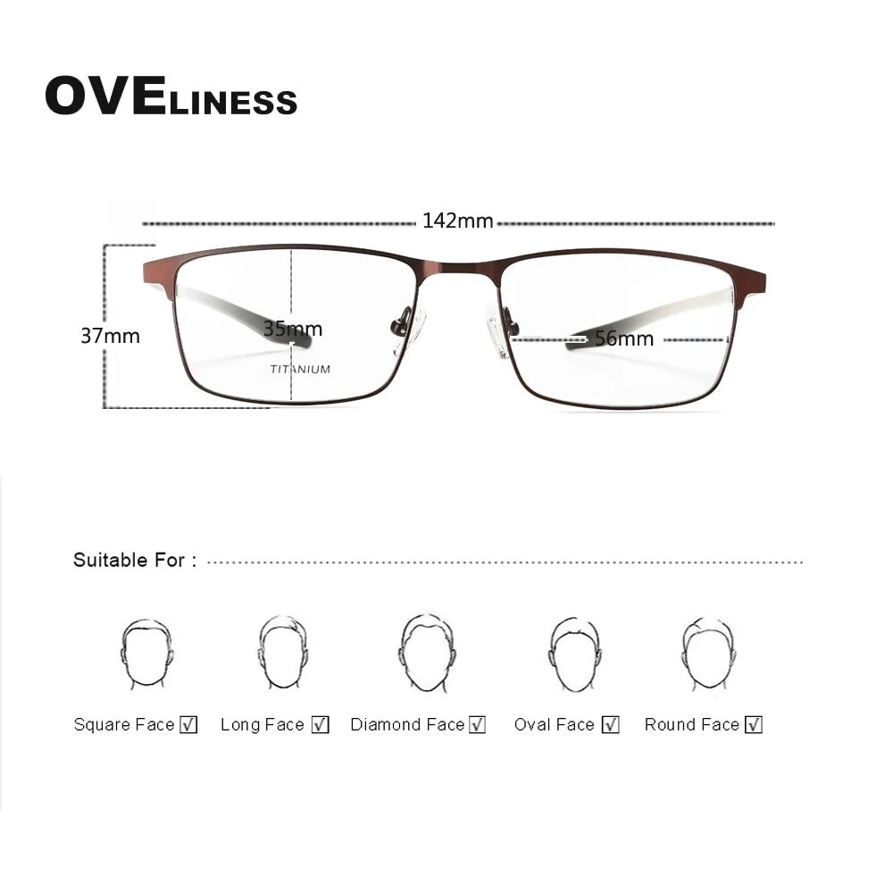 Квадратные мужские очки оптическая оправа для глаз близорукости по рецепту