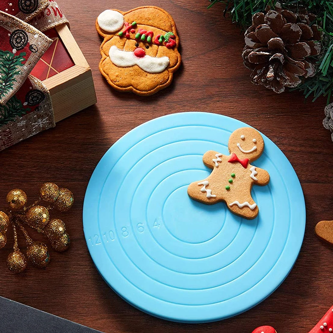 Кухонные аксессуары вращающийся круг для торта Нескользящая круглая подставка