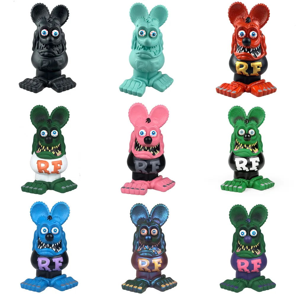 

33cm Tales Of The Rat Fink Bobble Heads Crazy Mouse Super Big Size RF Ratfink Rat Fink PVC Statue Figure Collectible Model Toy