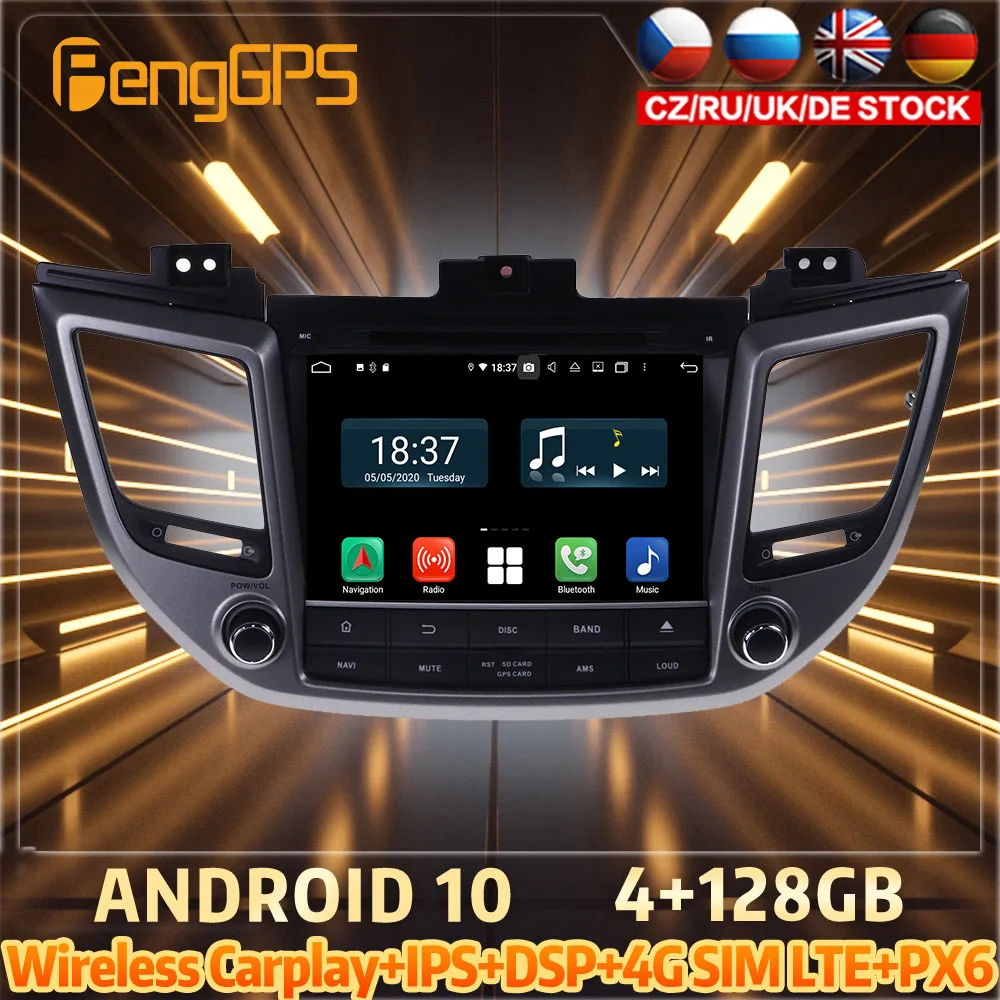 

128G Android10 PX6 DSP For Hyundai Tucson IX35 2014 2018 Car DVD GPS Navigation Auto Radio Stereo Multifunction CarPlay HeadUnit