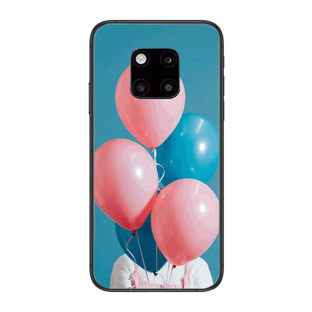 

Beautiful balloon Phone Case For Huawei mate 30 10 20 40 Lite Smart Z Pro Black Etui 3D Coque Painting Hoesjes case