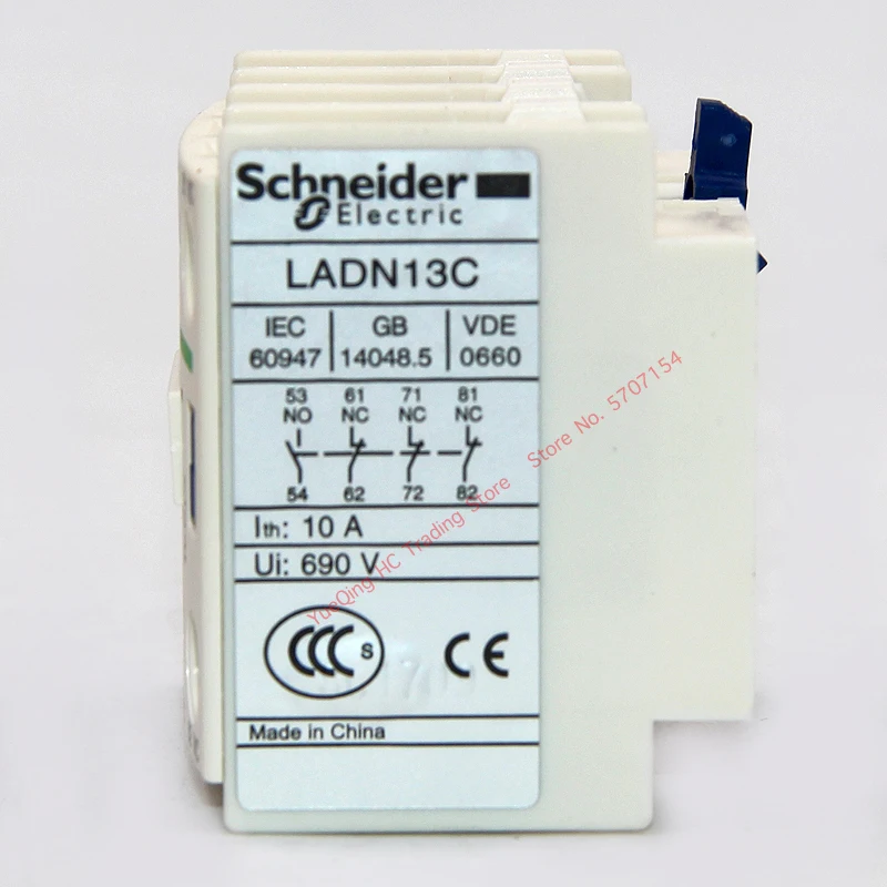 Шнайдер Электрический LADN13C вспомогательный контакт блок LA-DN13C 1NO + 3NC для TeSys D серии