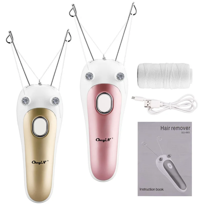 

CkeyiN USB Rechargeable Body Hair Remover Women Leg Arm Shaver Razor Lady Beauty Neck Leg Defeatherer Cotton Thread Epilator