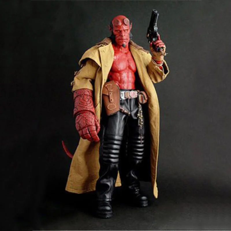 

Japanese Hot Anime Action Figures Hellboy Movable Movable Joints Detachable Standing Posture PVC Collection Birthday Model Dolls