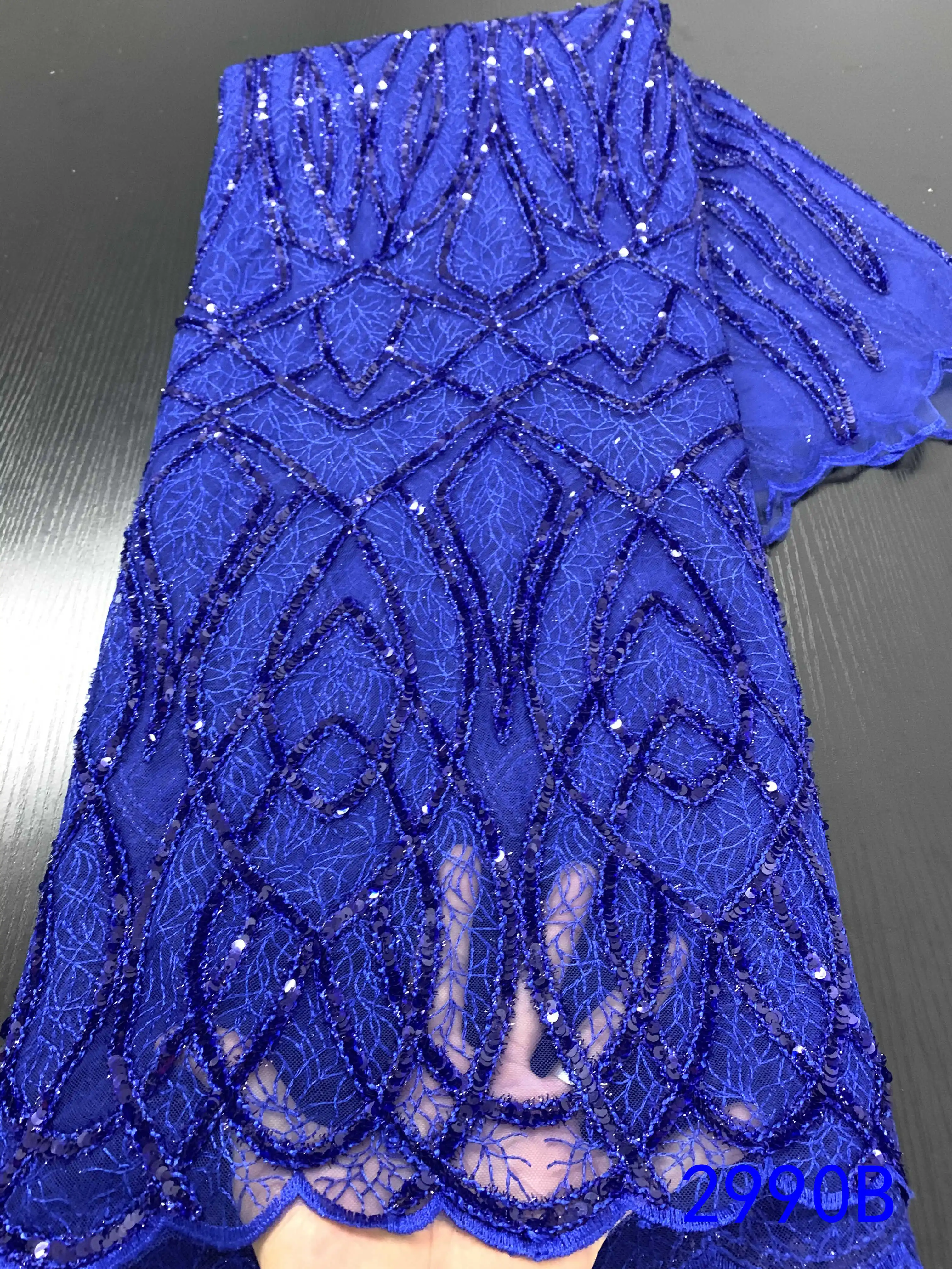 2019 хит продаж вышитый тюль ткань новейшее Африканское кружево с блестками