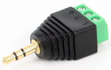 NO3 3.5mm male 2 шт./лот 3,5 jack 6,35 мм разъем стерео адаптер 3,5 мм RCA аудио; моно-канал штекер к винтовой клемме аудио; моно-канал разъем - Цвет: NO3 3.5mm male
