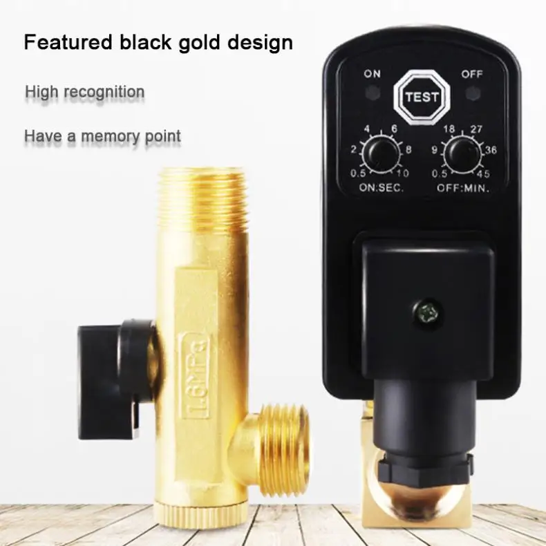 Переменный ток 220 В 1/2 &quotлатунный электронный сливной клапан сплит-Тип с таймером