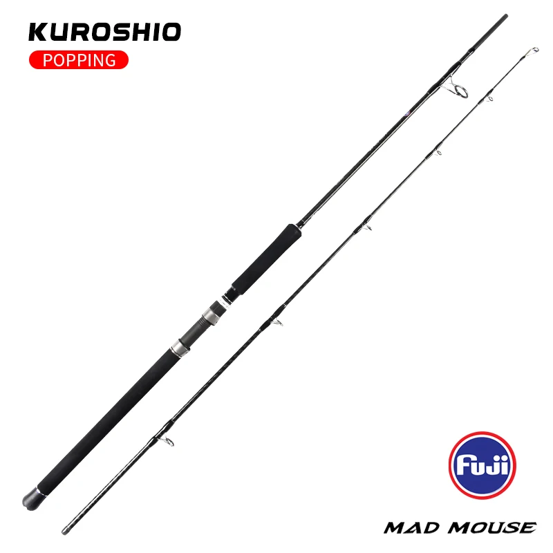 MADMOUSE Kuroshio FUJI Parts Carbon Fiber Spinning Fishing Popping Rod with 2.64m 2.4m PE 3-10 80H/88XH Ocean Rod For GT Fishing images - 6