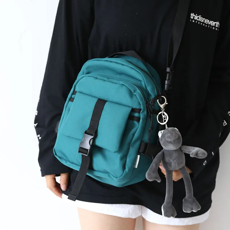 japanese solid color crossbody bag women tooling style shoulder bag female street bag 2020 new trendy ladies luxury fashion free global shipping