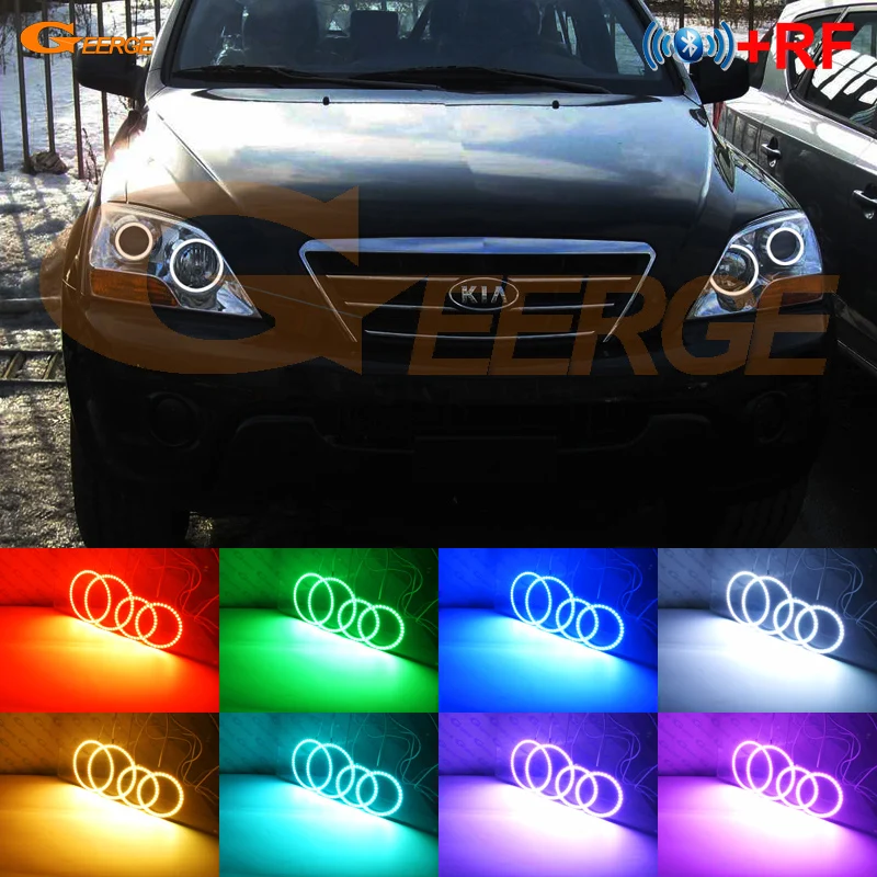 Для KIA SORENTO I Facelift 2006 2007 2008 2009 RF remote Bluetooth APP многоцветный ультра яркий RGB комплект