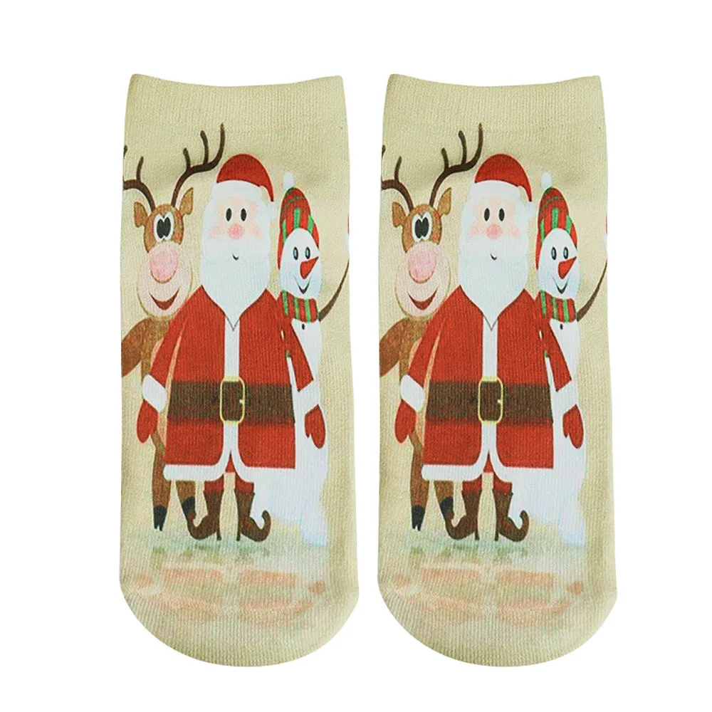 SAGACE 2020 зимние хлопковые прямые рождественские носки женские Короткие Носки с