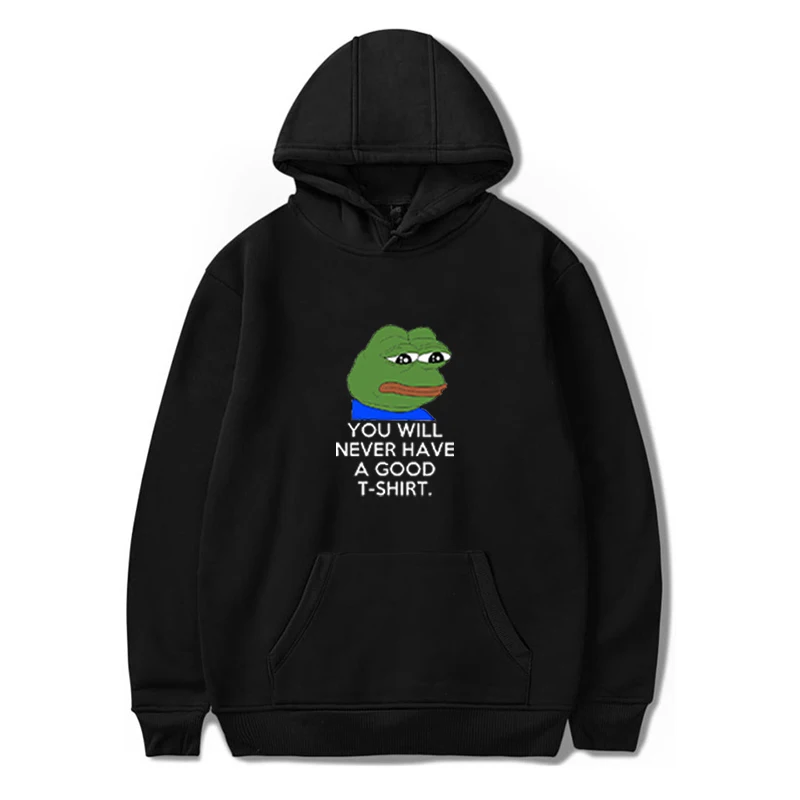 Толстовка с капюшоном sad frog Pepe свитер рисунком Детская рубашка принтом новейшие