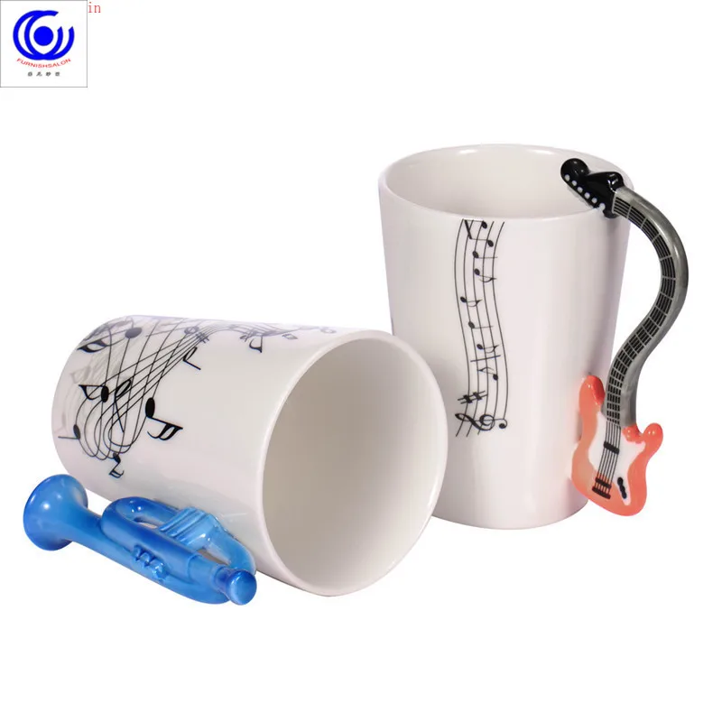 Керамическая чашка для музыкальной гитары кружка молока сока лимона кофе чая